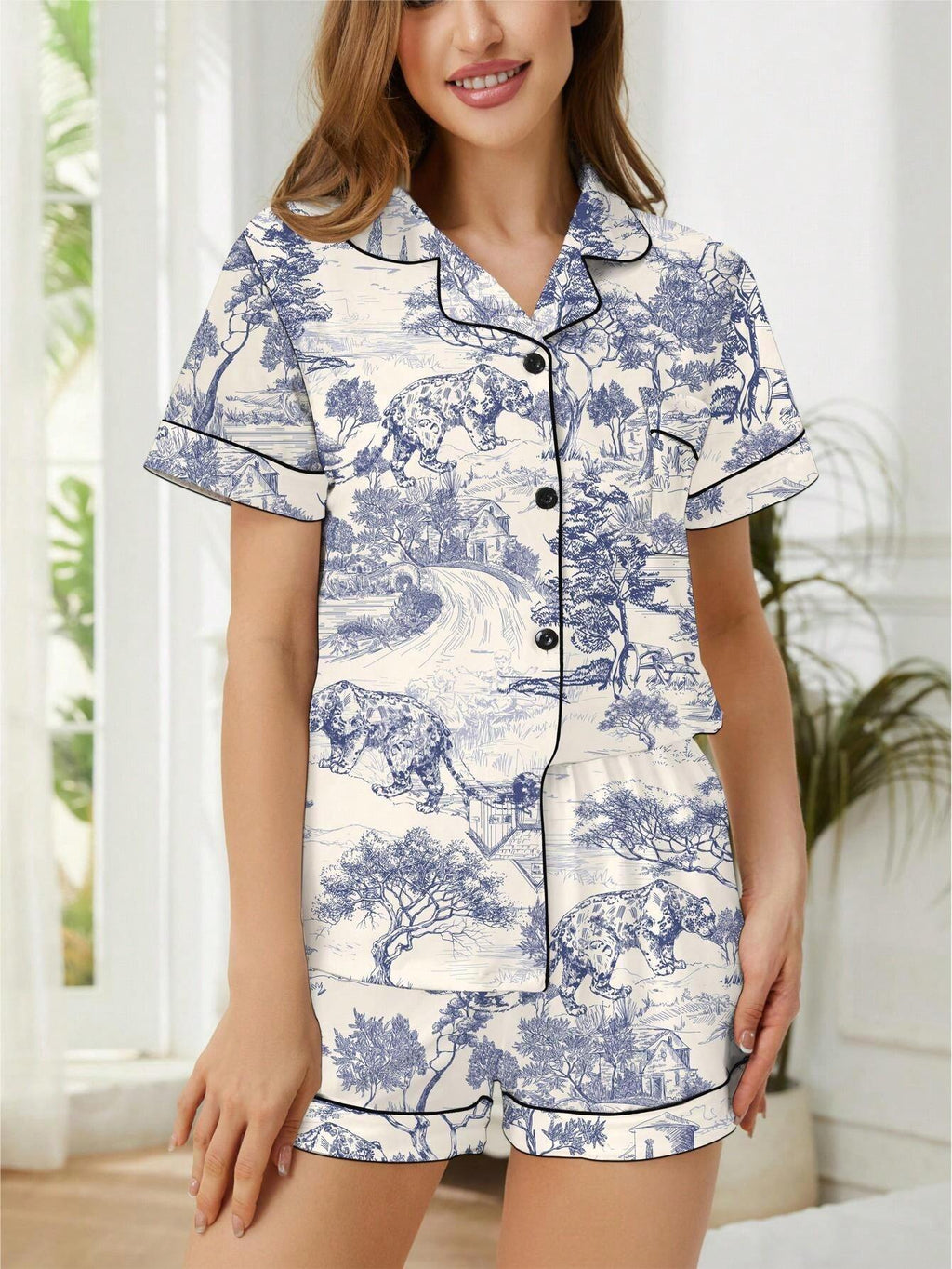Ensemble avec motifs de la toile de Jouy