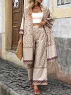 Ensemble 2 Pièces Kimono et Pantalon Fluide – Look Bohème Chic