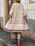 Ensemble 2 Pièces Kimono et Pantalon Fluide – Look Bohème Chic
