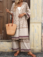 Ensemble 2 Pièces Kimono et Pantalon Fluide – Look Bohème Chic