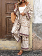 Ensemble 2 Pièces Kimono et Pantalon Fluide – Look Bohème Chic