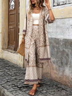 Ensemble 2 Pièces Kimono et Pantalon Fluide – Look Bohème Chic
