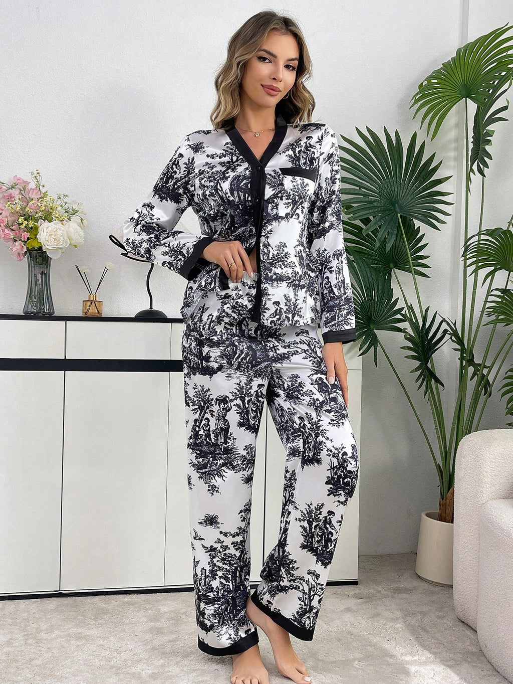 Ensemble satin décontracté.