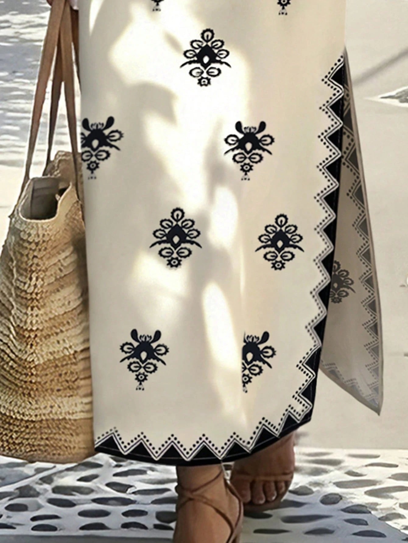 Robe maxi brodée style Kaftan-Esprit Resort chic