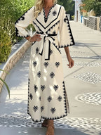 Robe maxi brodée style Kaftan-Esprit Resort chic