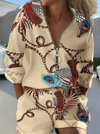 Ensemble typique du style bohème-chic estival.