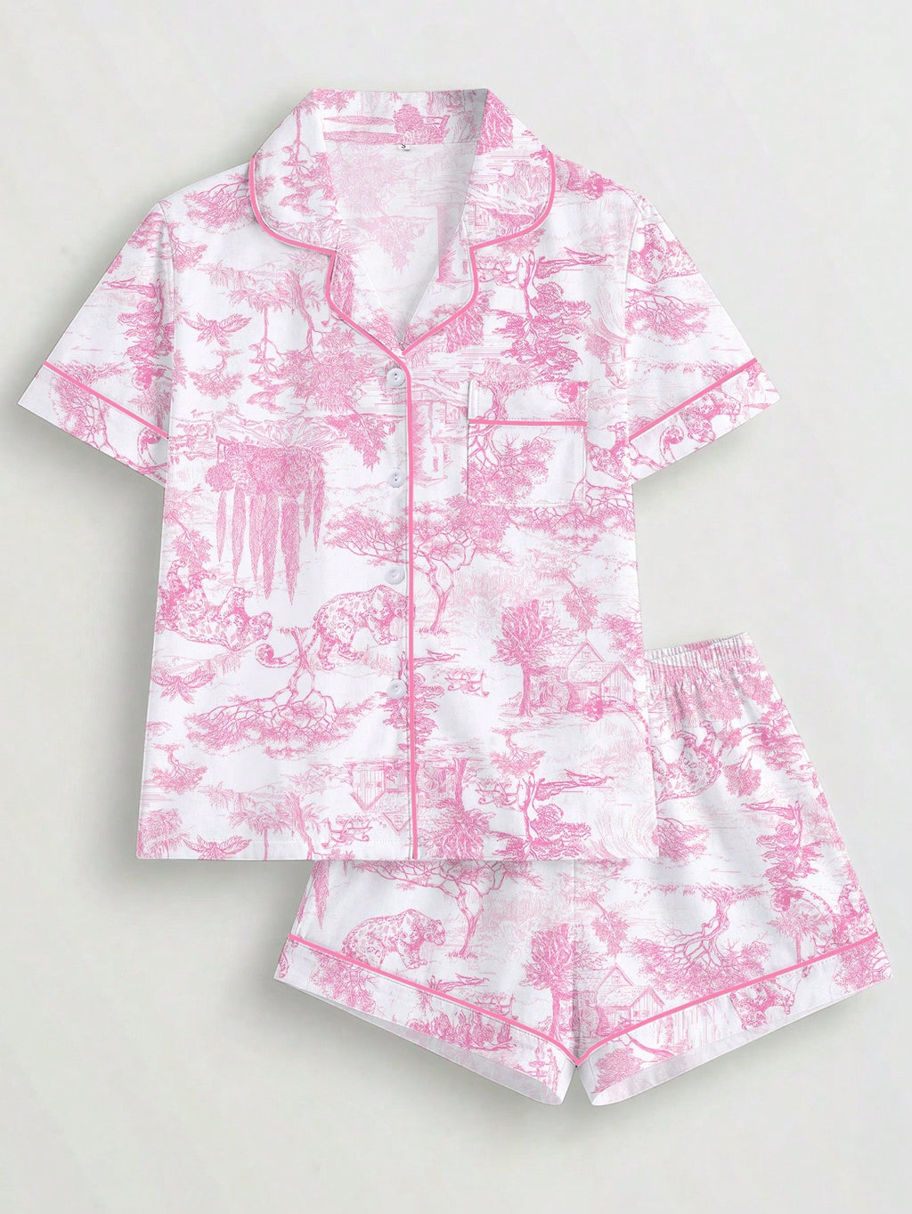 Ensemble avec motifs de la toile de Jouy