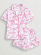 Ensemble avec motifs de la toile de Jouy