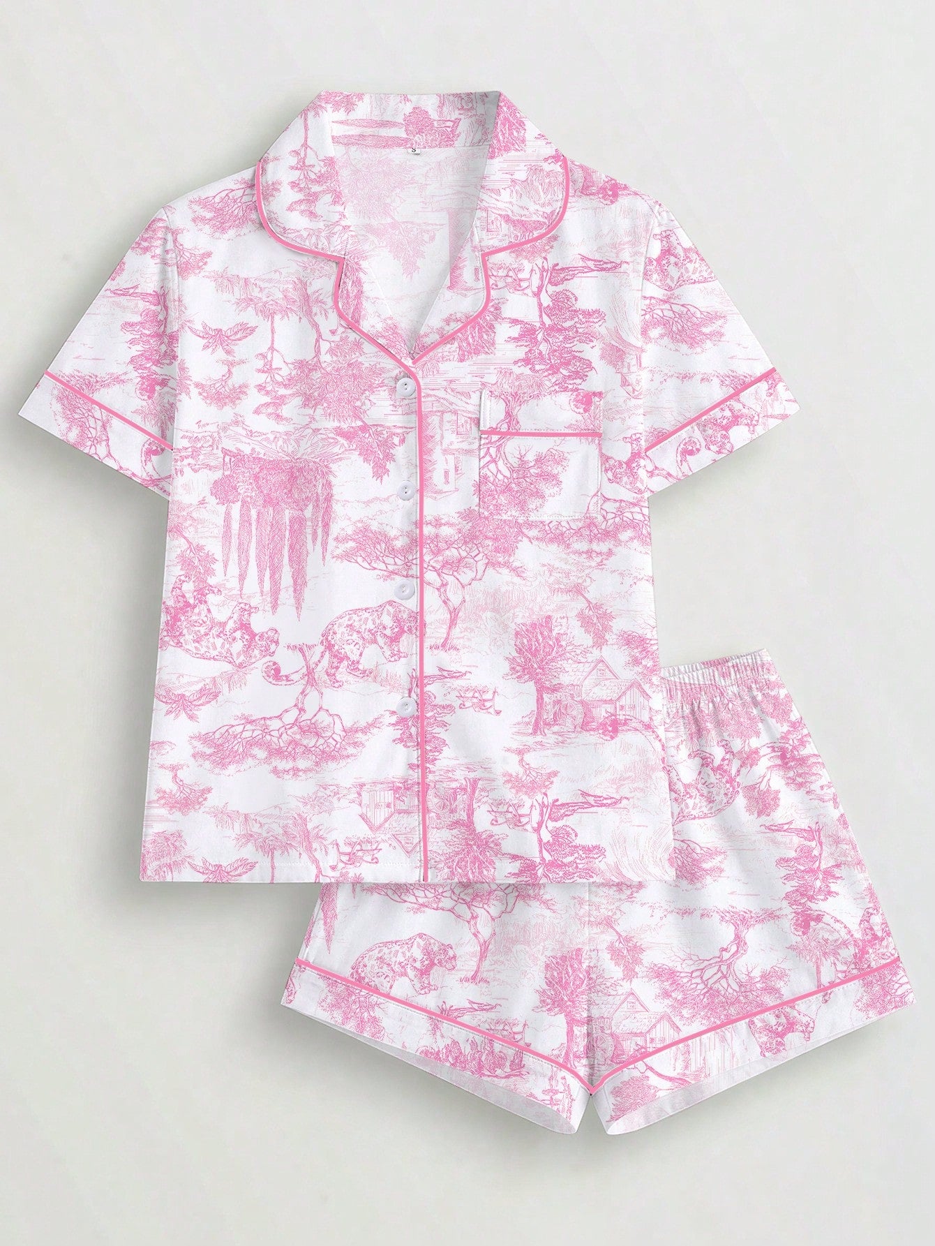 Ensemble avec motifs de la toile de Jouy