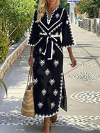 Robe maxi brodée style Kaftan-Esprit Resort chic