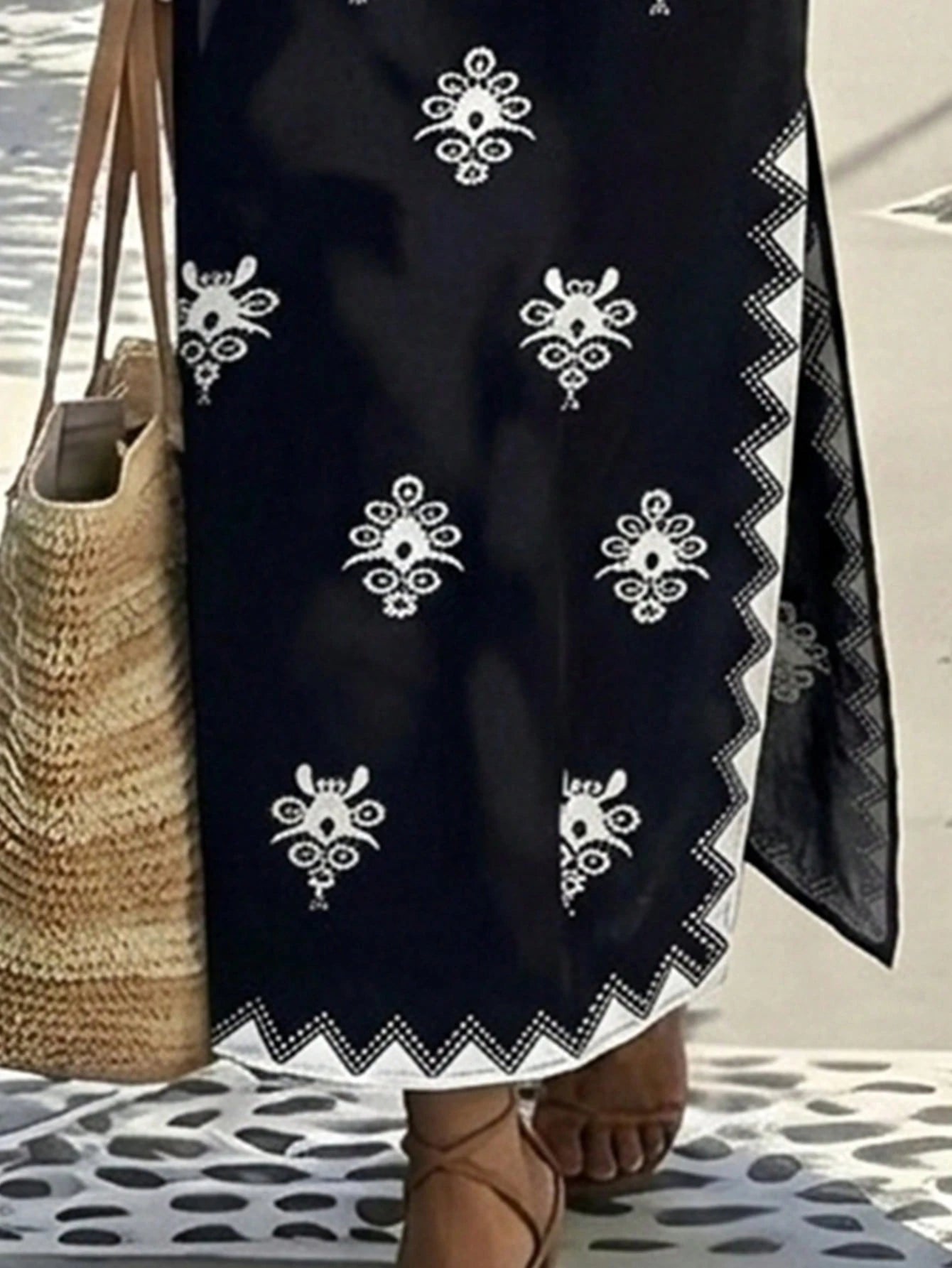 Robe maxi brodée style Kaftan-Esprit Resort chic