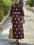 Robe maxi brodée style Kaftan-Esprit Resort chic