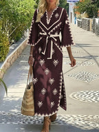 Robe maxi brodée style Kaftan-Esprit Resort chic