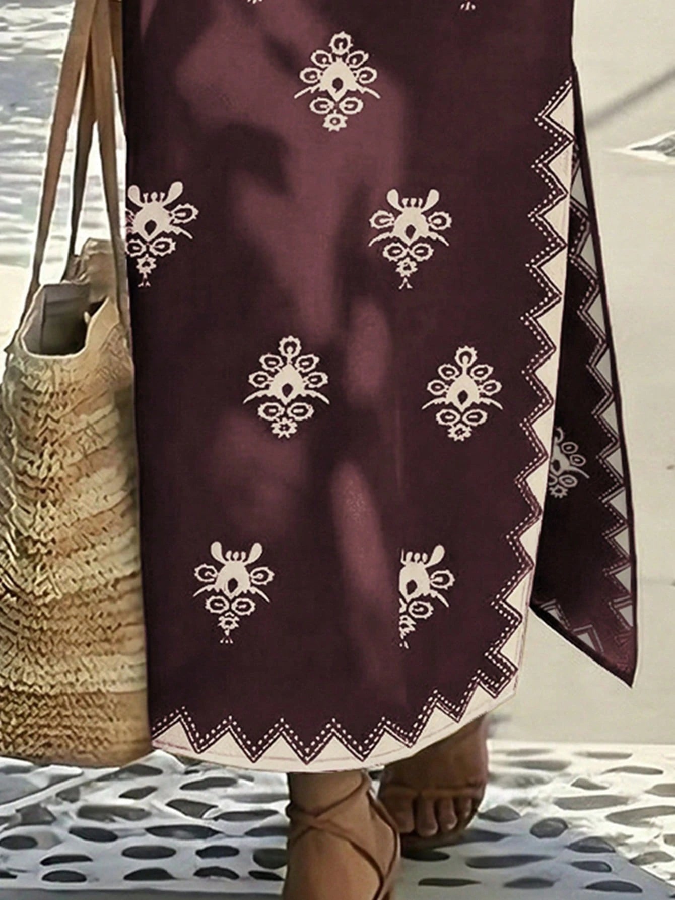 Robe maxi brodée style Kaftan-Esprit Resort chic