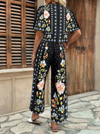 Ensemble Coordonné Top et Pantalon Imprimé Azulejos – Esprit Riviera